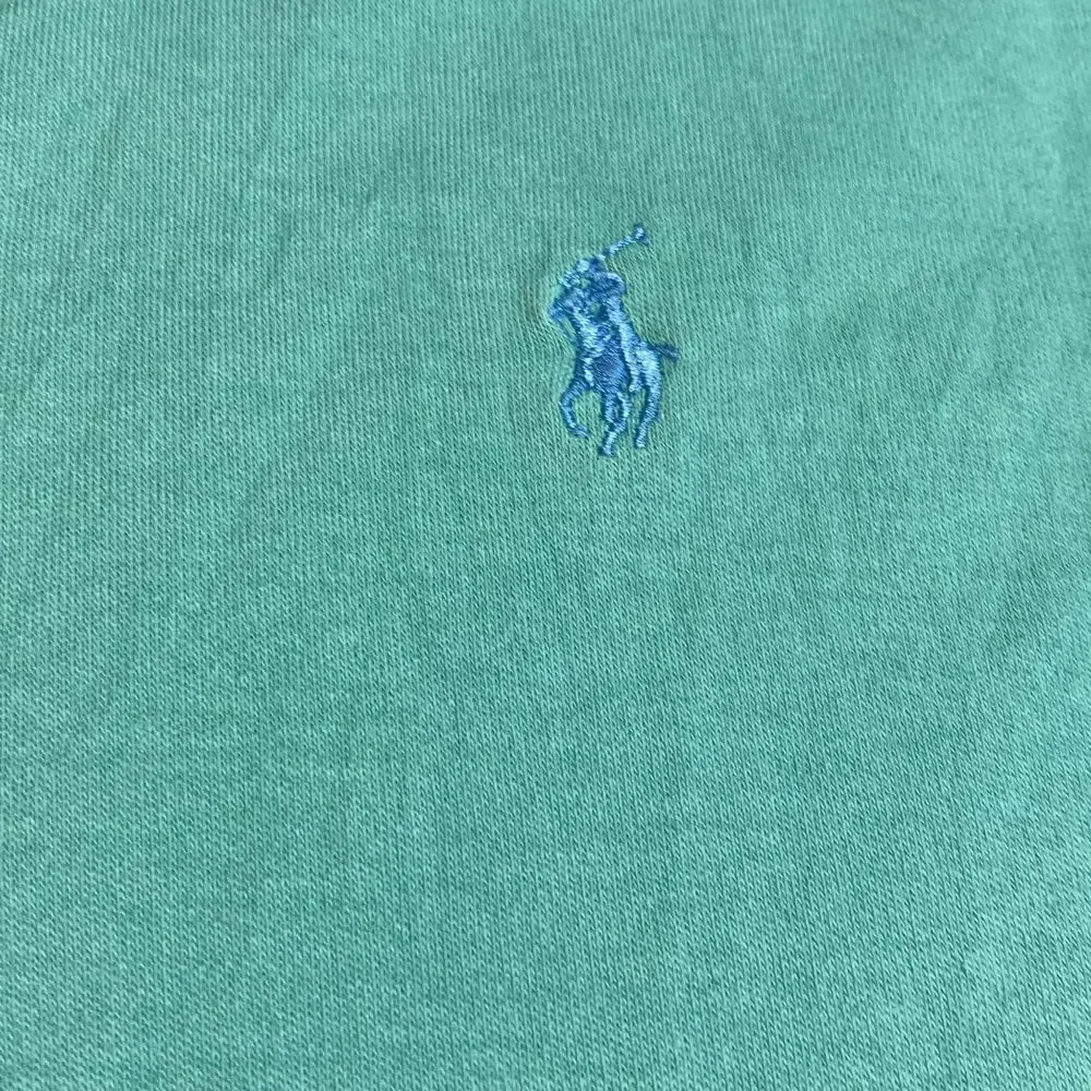 Mens Vintage Polo Ralph Lauren Polo Shirt Turquoise Green Blue Logo size Medium‎